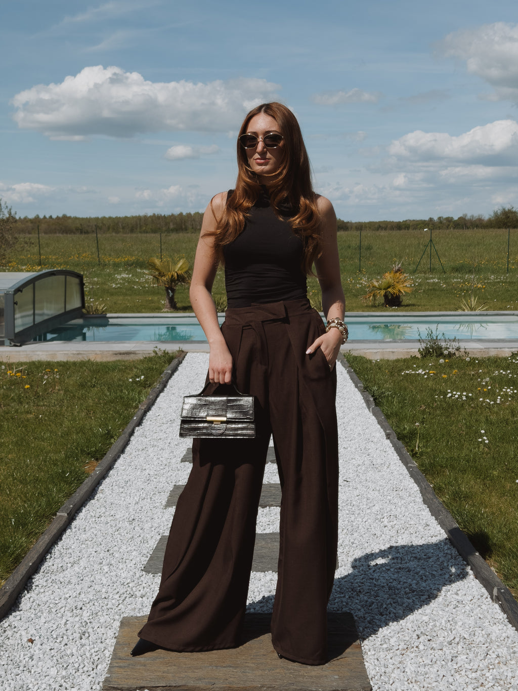 Pantalon ELYNE Chocolat