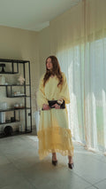 Robe à volant Jaune