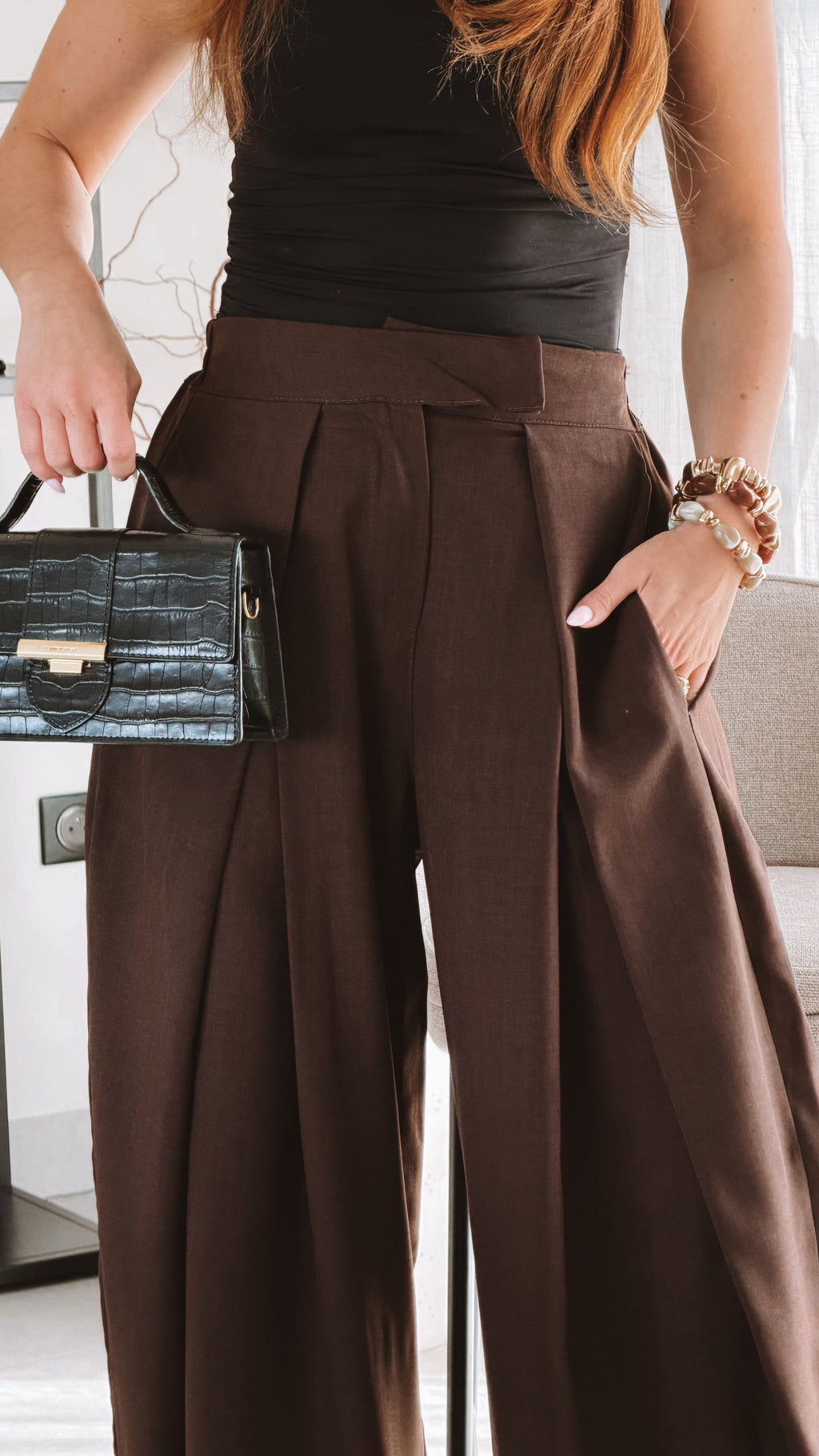 Pantalon ELYNE Chocolat