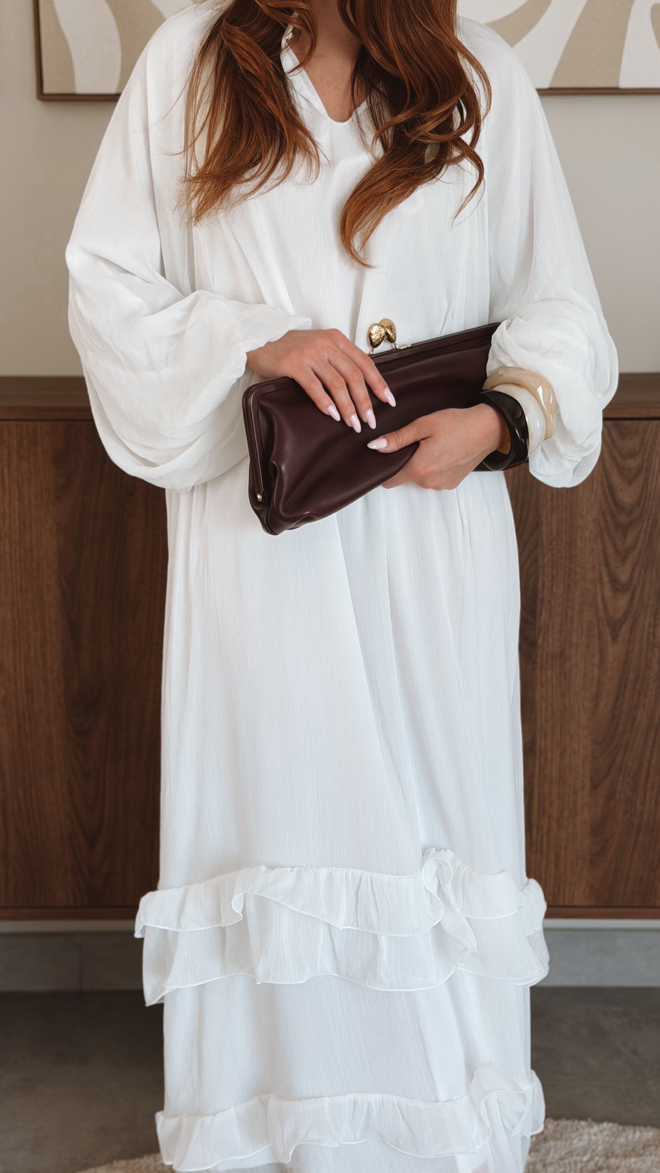 Robe à volant Blanche