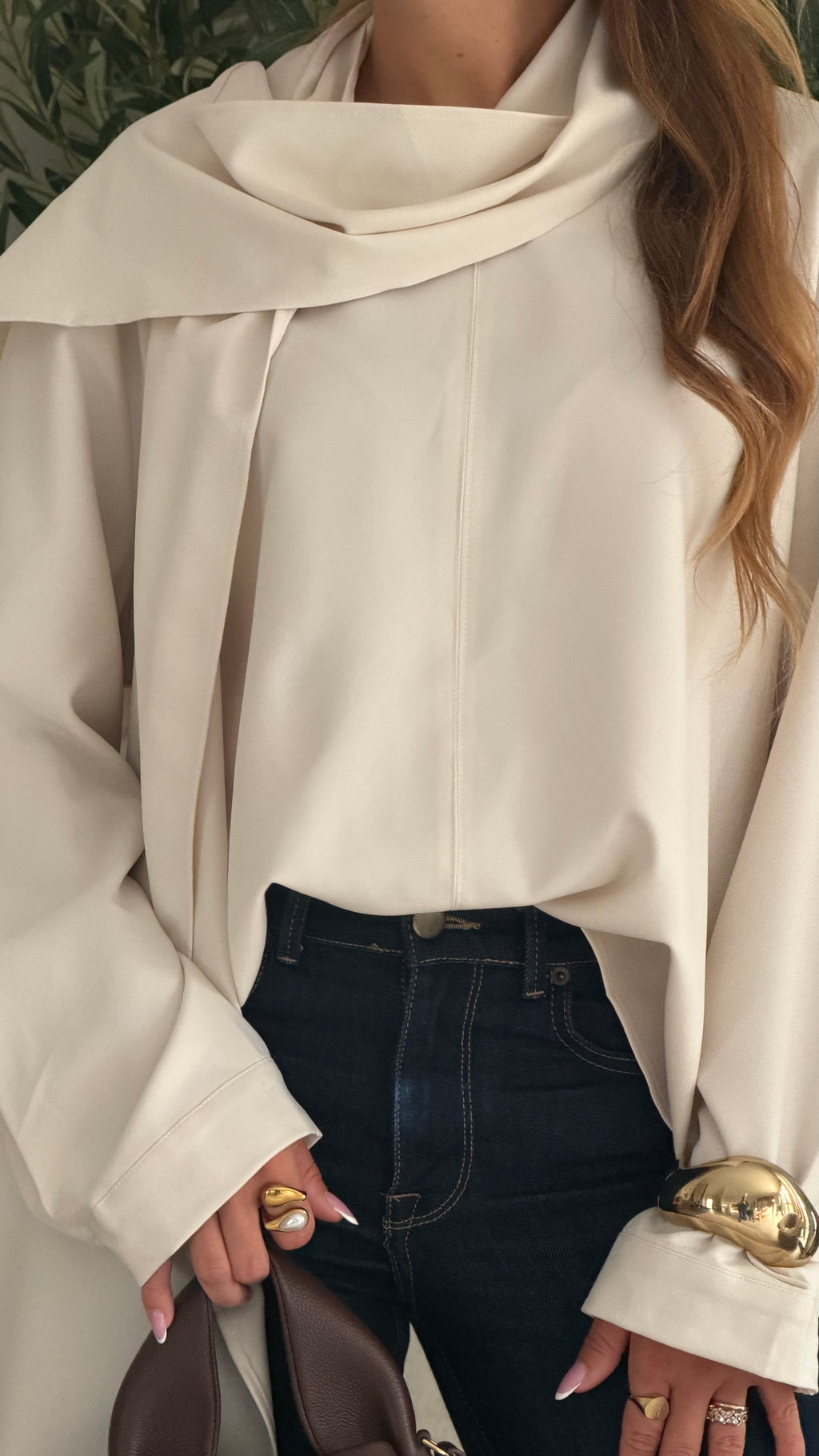 Blouse col drapé Éléna