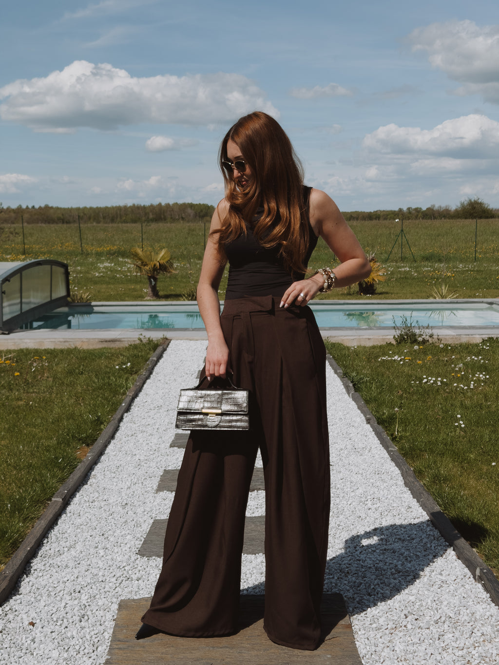Pantalon ELYNE Chocolat