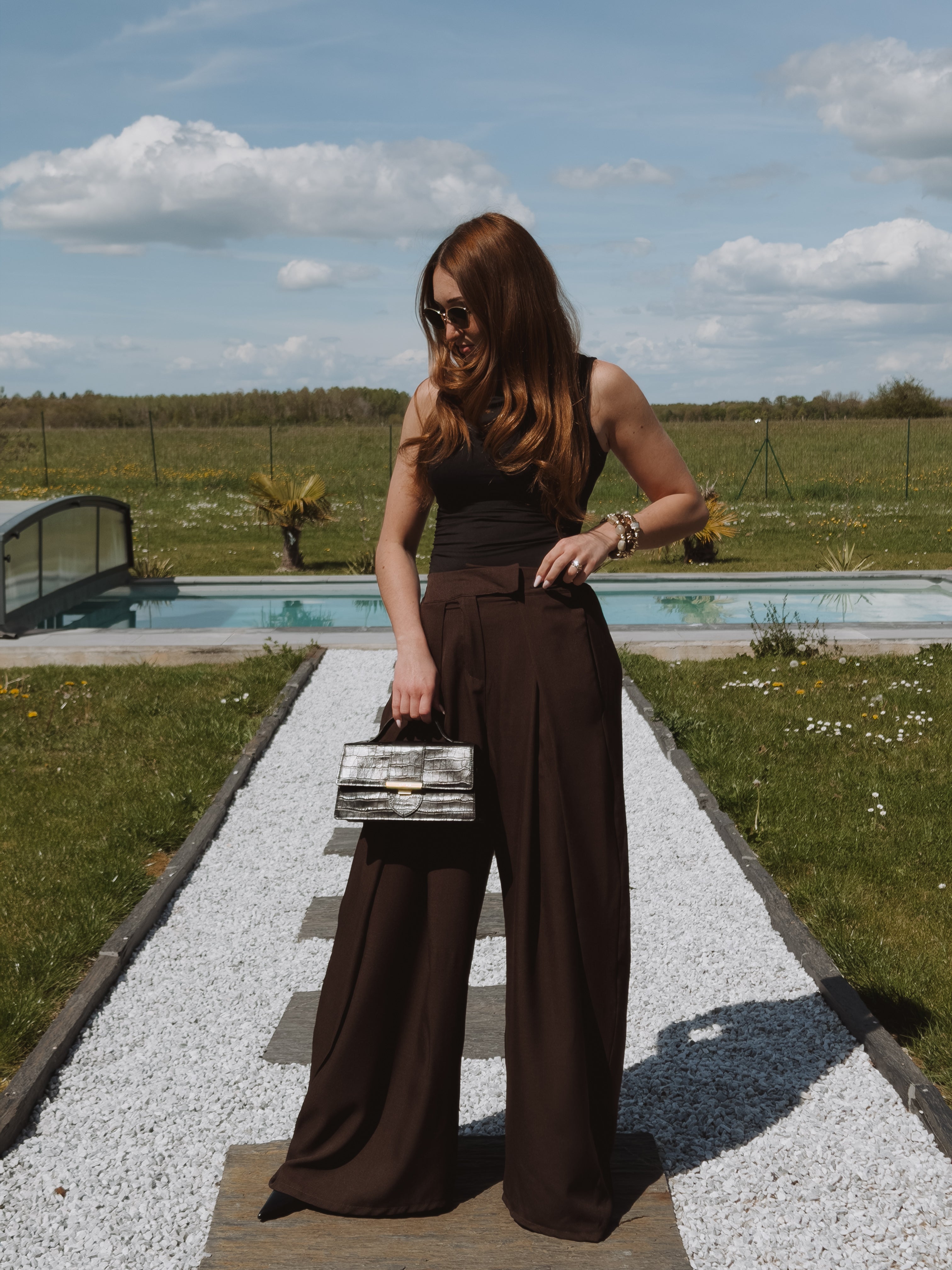 Pantalon ELYNE Chocolat