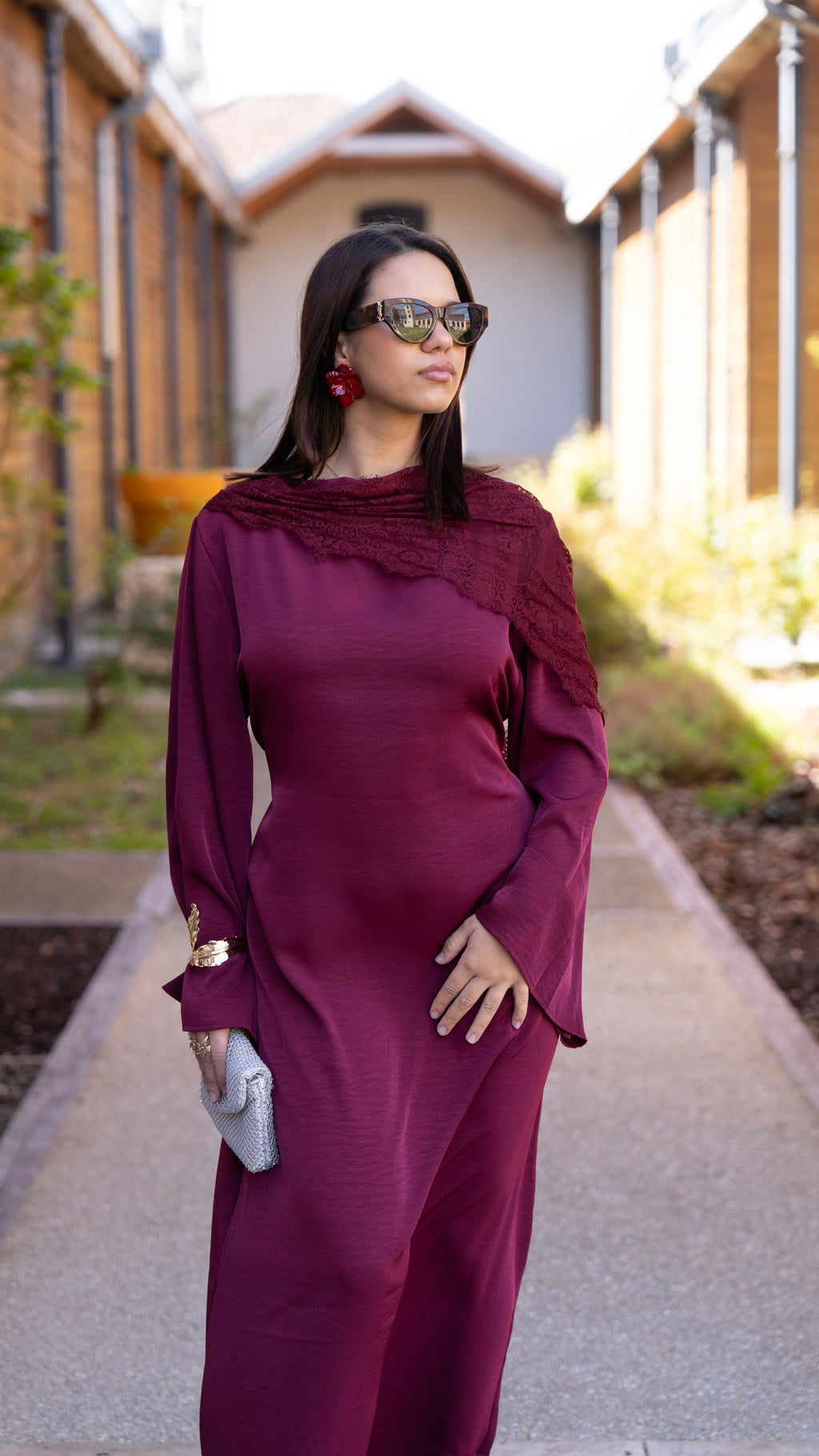 Robe SAFIYA Bordeaux