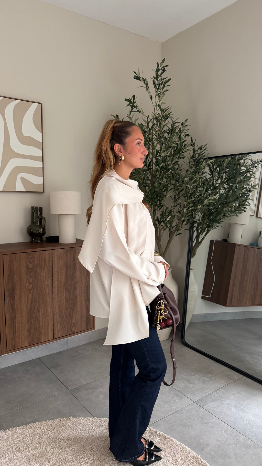 Blouse col drapé Éléna