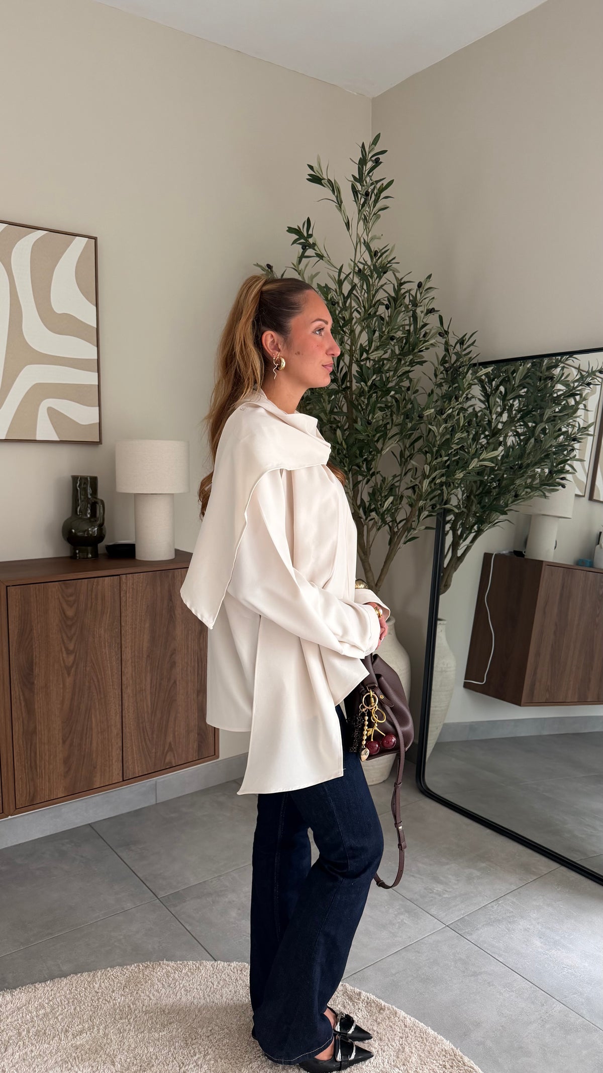 Blouse col drapé Éléna
