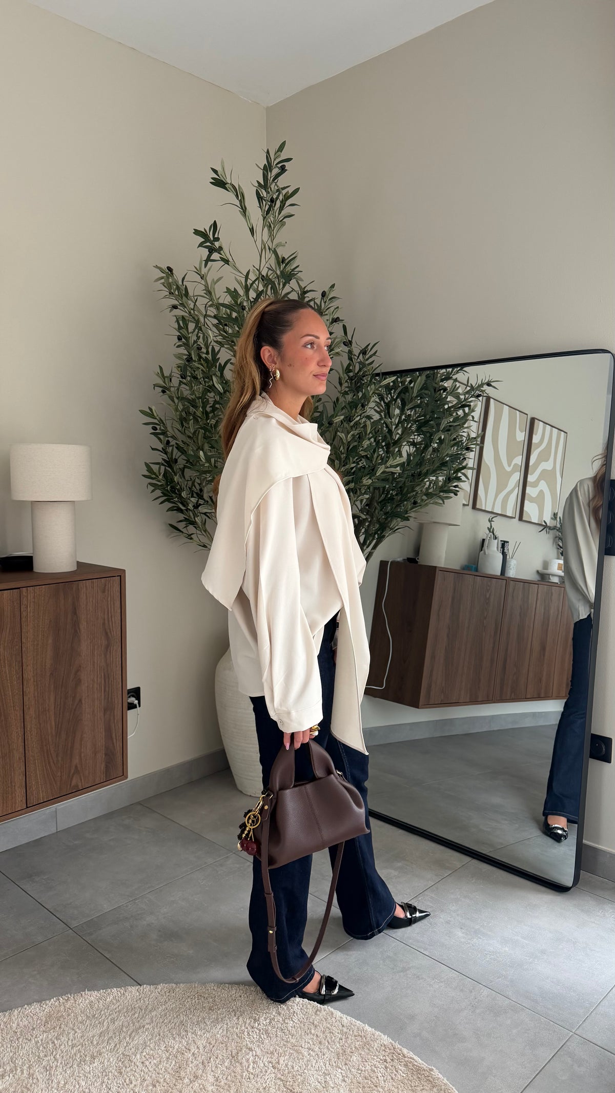 Blouse col drapé Éléna
